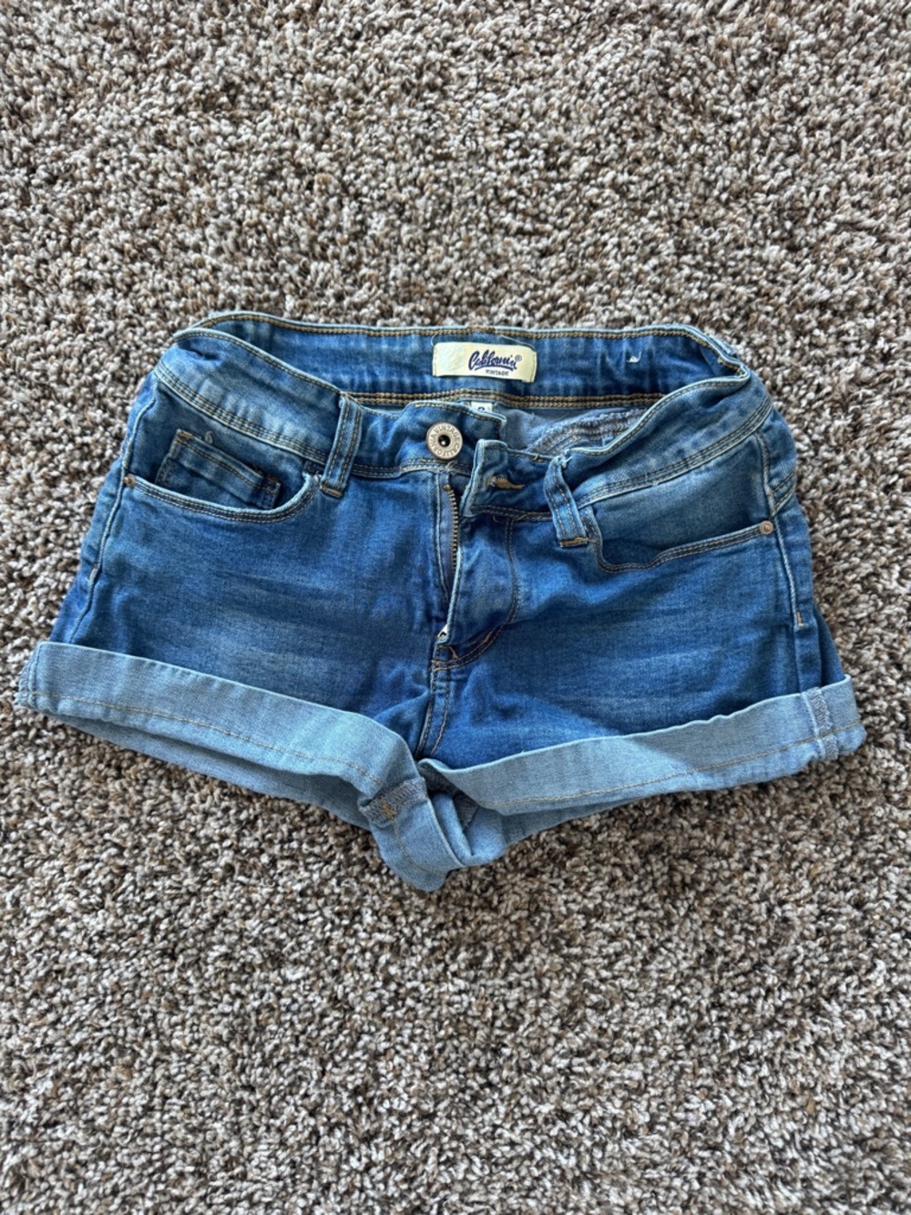 Denim Rolled-Hem Women’s Shorts - Blue